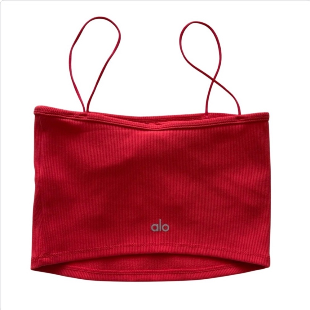 Alo Yoga Goddess Ribbed Bandeau Top